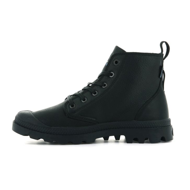 Bottes Palladium Pampa Hi Ess Leather WP+ Homme Noir | FR JDQ803C